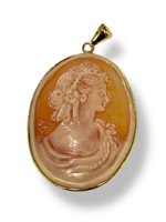 Pendentif Mandile 1922 Femme Cammei  in Argent Conchiglia 2MCICM126.1